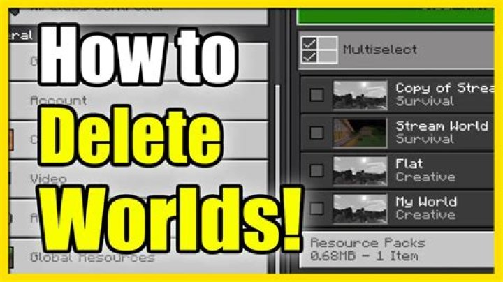 How to delete a minecraft world on xbox