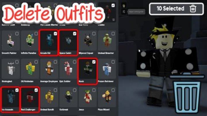 How to delete a outfit on roblox