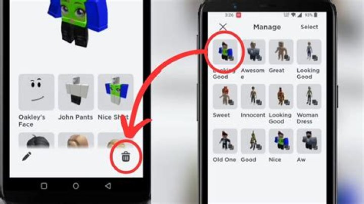 How to delete roblox outfits on phone