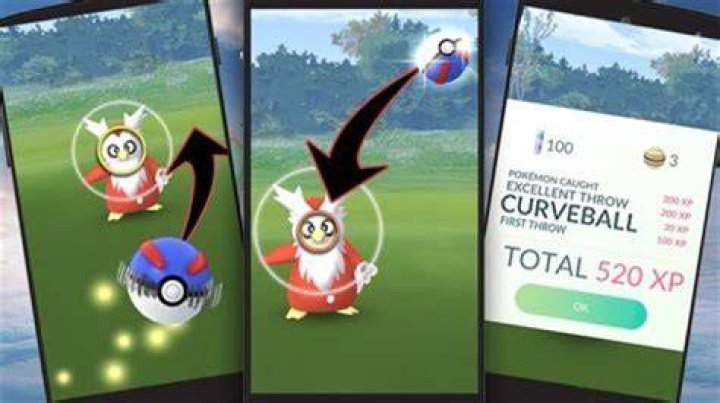 How to do a curveball in pokemon go