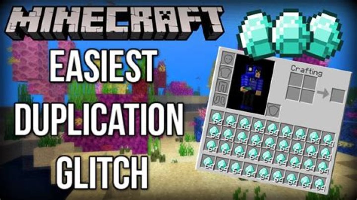 How to do a duplication glitch in minecraft