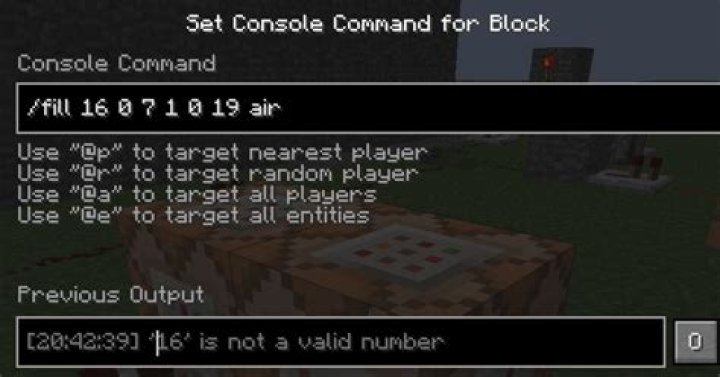 How to do a fill command in minecraft