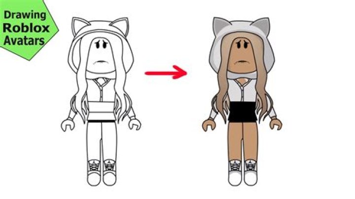 How to draw a roblox girl