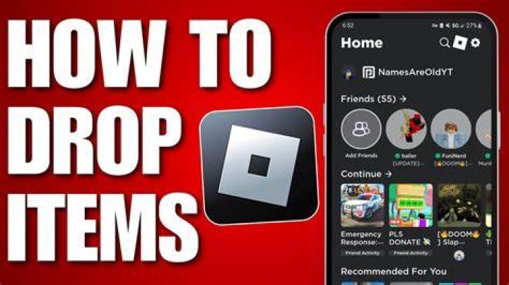 How to drop items on roblox mobile