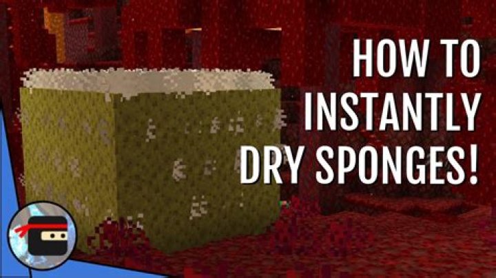 How to dry out a sponge in minecraft