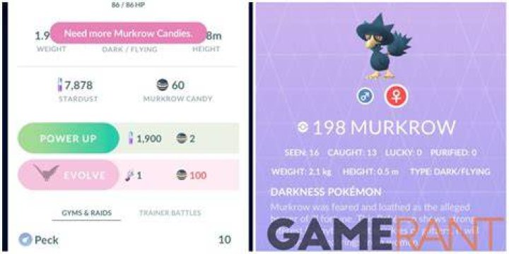 How to evolve murkrow in pokemon go