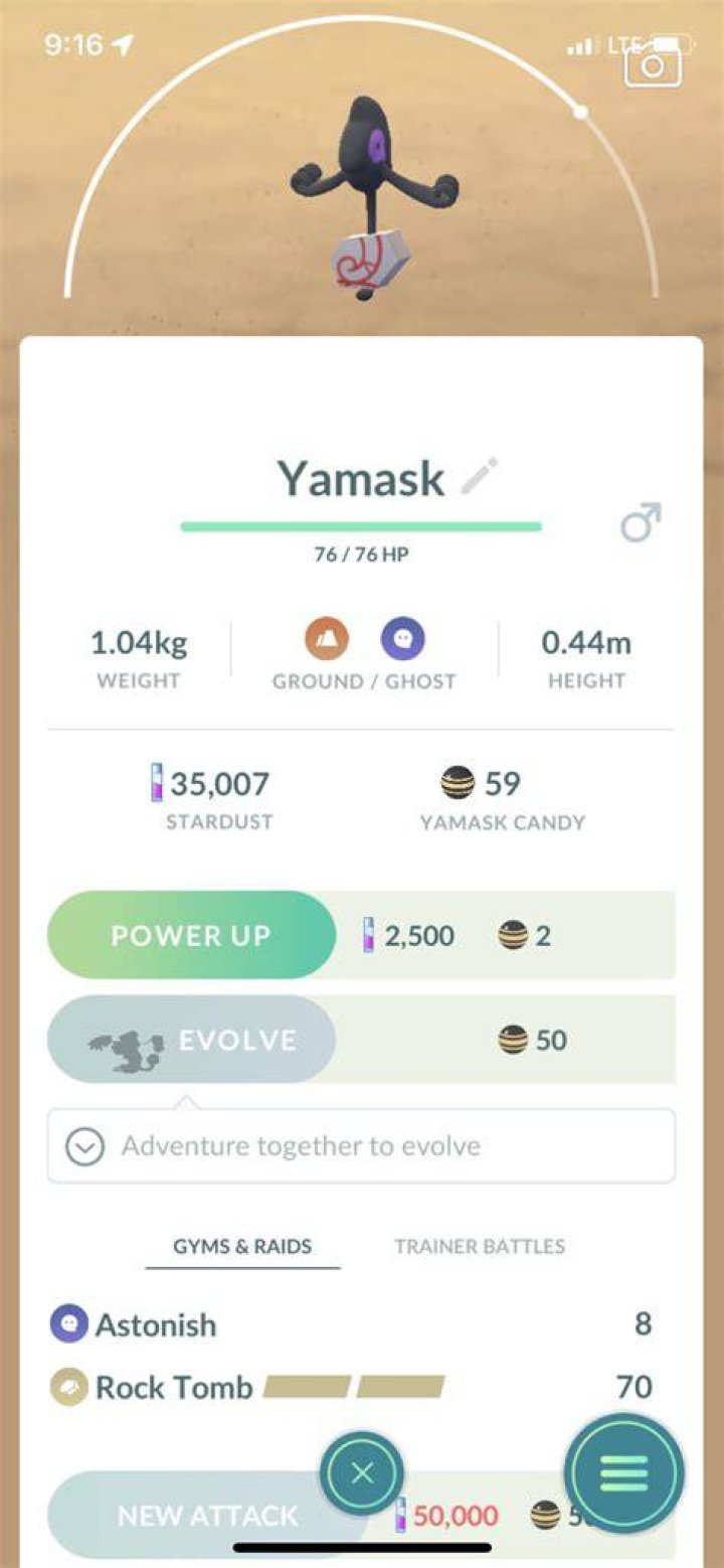 How to evolve yamask pokemon go