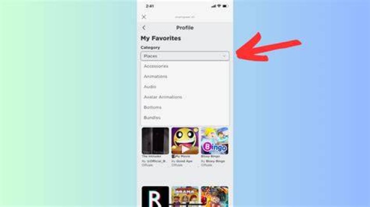 How to find favorites on roblox mobile