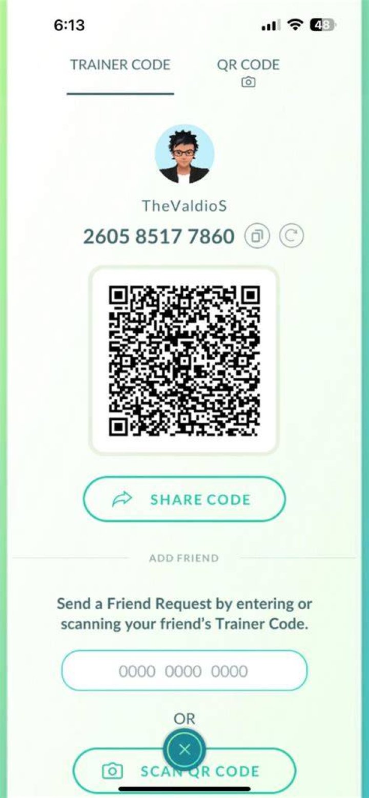 How to find my trainer code pokemon go