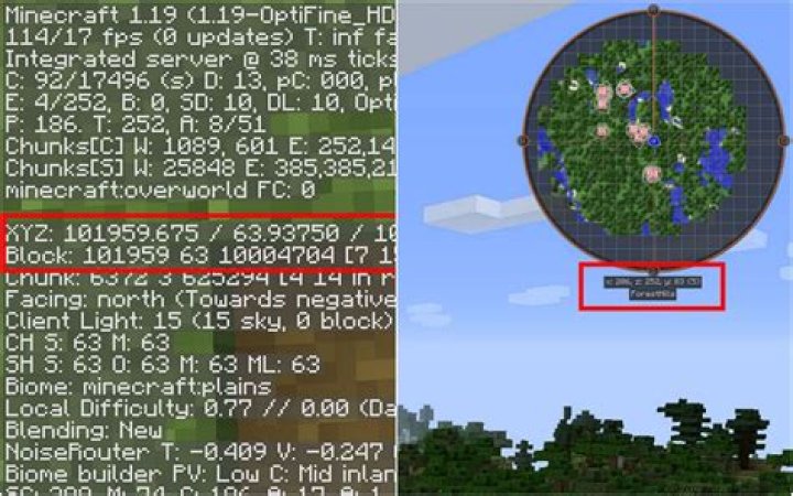 How to find y coordinate 12 in minecraft