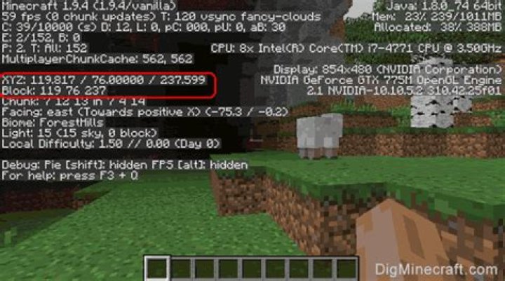 How to find your coordinates in minecraft pc