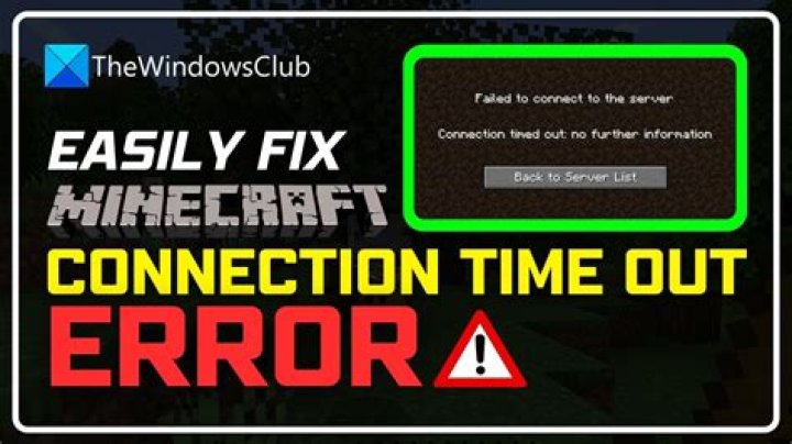 How to fix connection timed out minecraft server