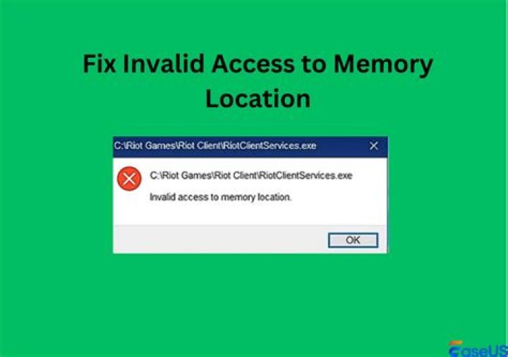 How to fix invalid access to memory location valorant