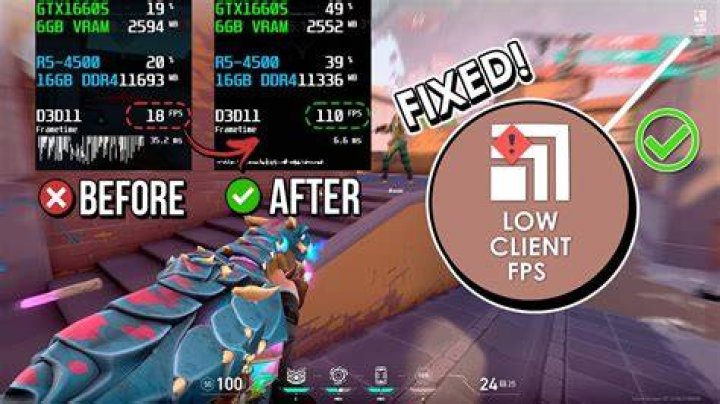 How to fix low client fps valorant