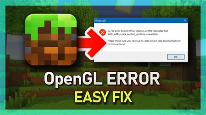 How to fix opengl error minecraft windows 10