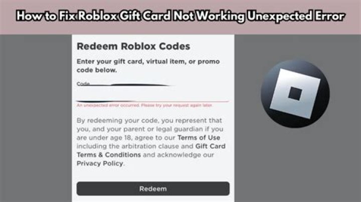How to fix roblox gift card not working