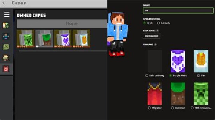 How to get a cape in minecraft 1.10