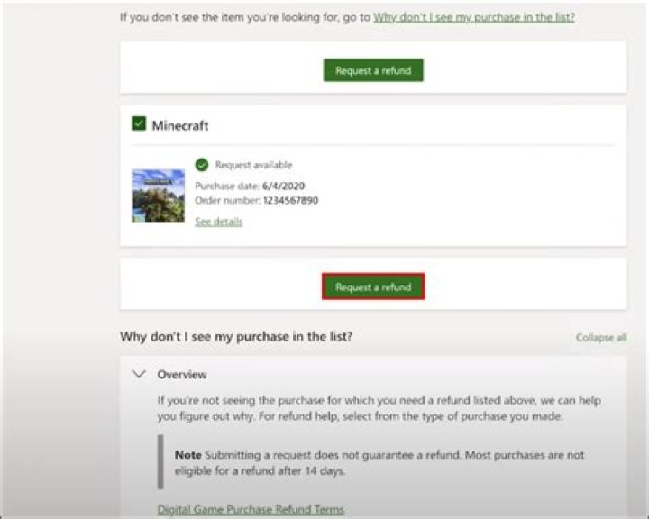 How to get a refund on minecraft marketplace