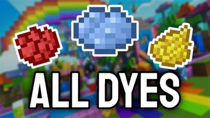 How to get all the dyes in minecraft