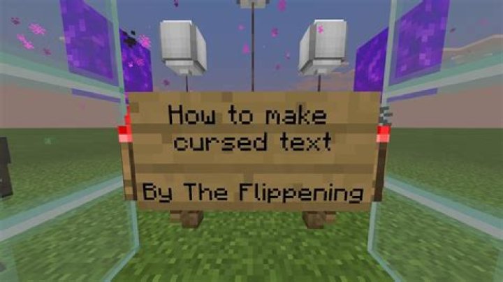 How to get cursed text in minecraft pc
