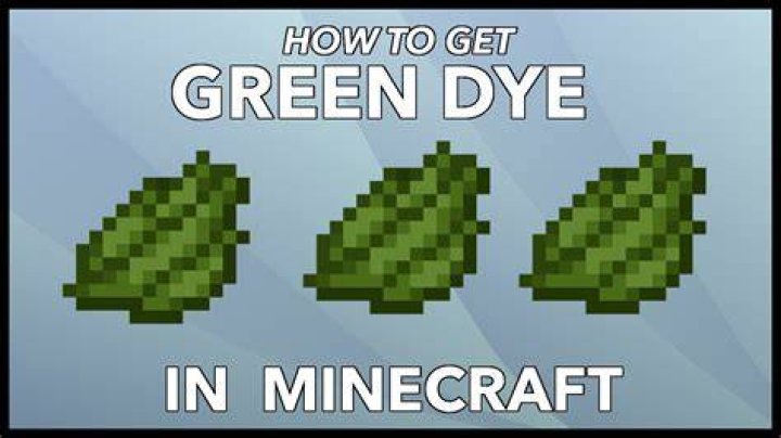 How to get dark green dye in minecraft