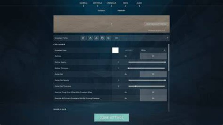 How to get dot crosshair valorant