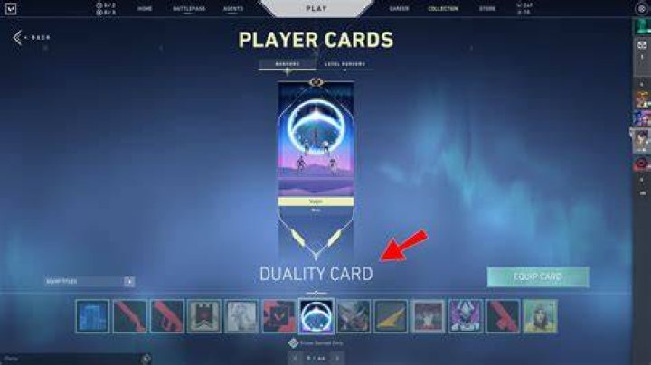 How to get duality player card valorant