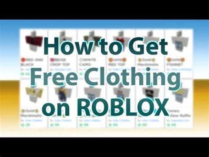 How to get free clothes on roblox 2019