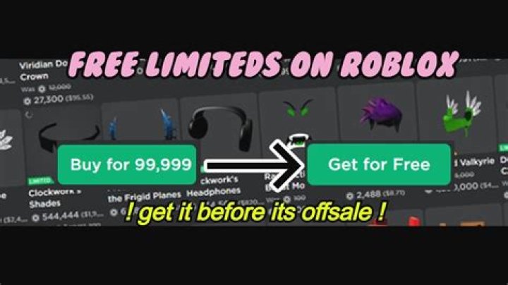 How to get free limited items on roblox 2020