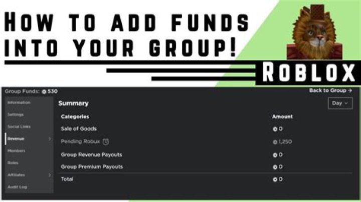How to get group funds on roblox