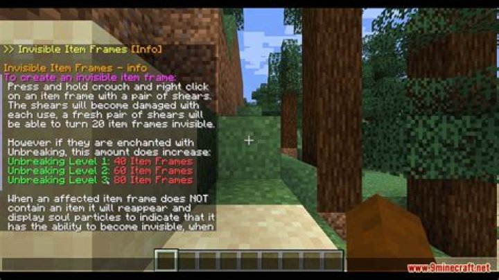 How to get invisible item frames in minecraft