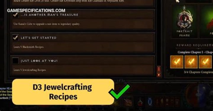 How to get jeweler recipes diablo 3