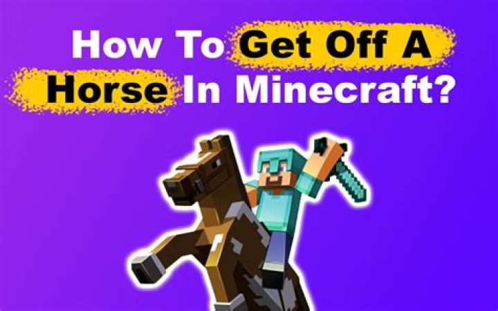 How to get off horse in minecraft pe