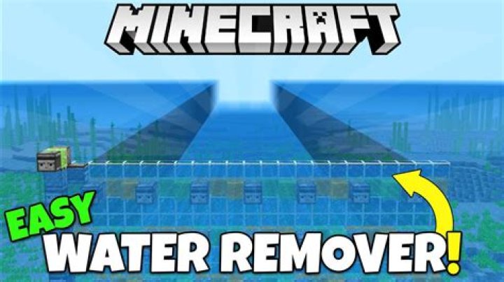 How to get rid of water on minecraft