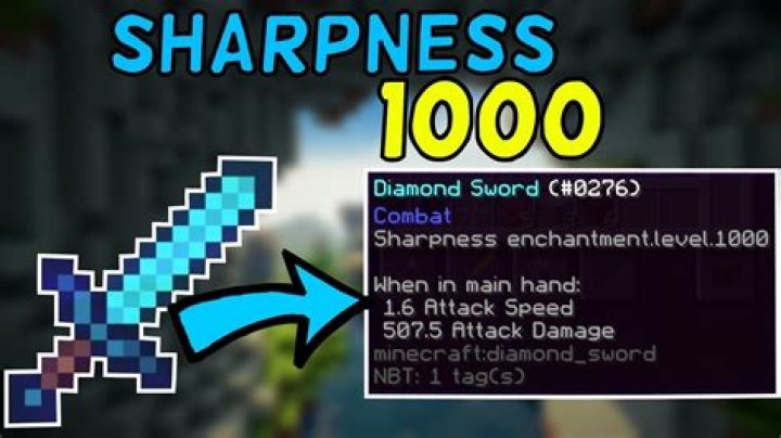 How to get sharpness 1000 in minecraft 1.14