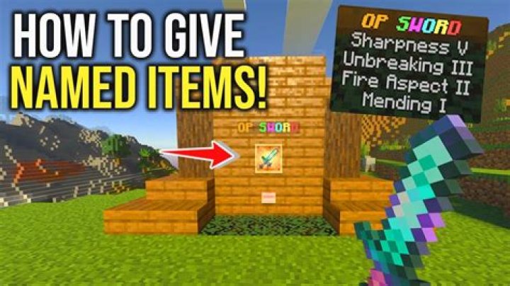 How to give a named item in minecraft