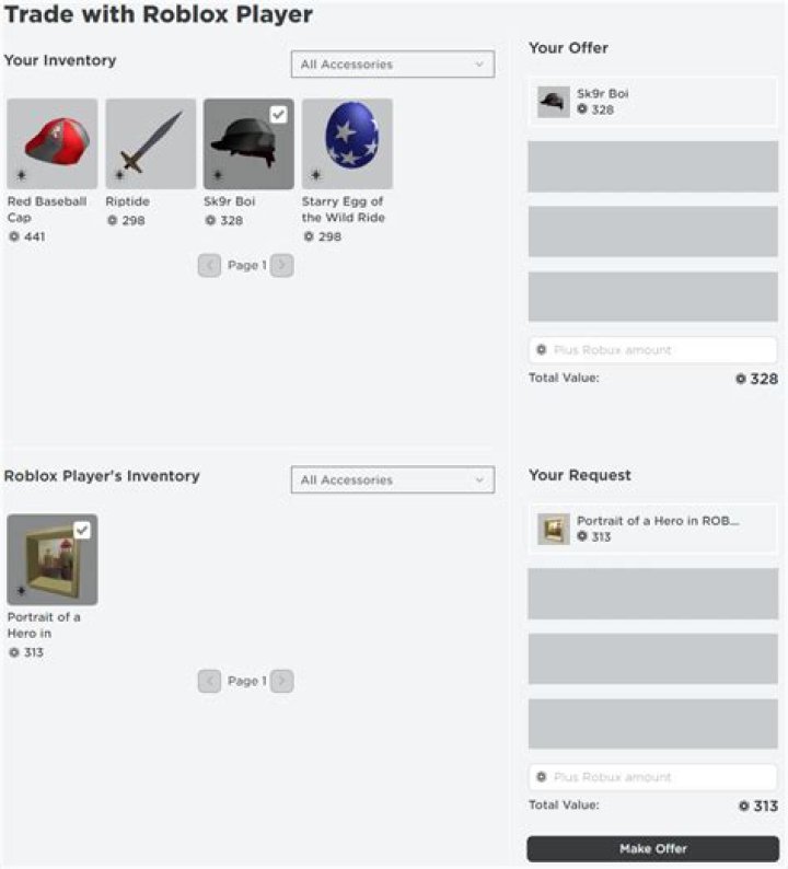 How to give items in roblox