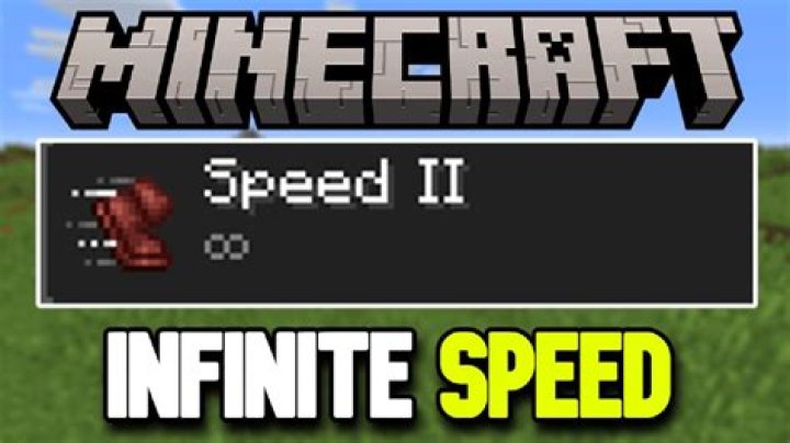 How to give yourself infinite speed in minecraft