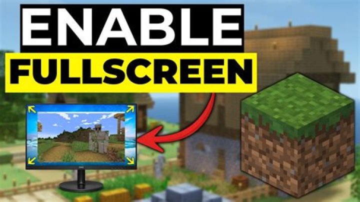How to go full screen on minecraft java