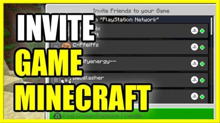 How to invite friends to minecraft server ps4