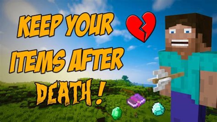 How to keep items after dying in minecraft