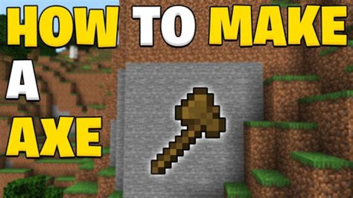 How to make a axe in minecraft pc