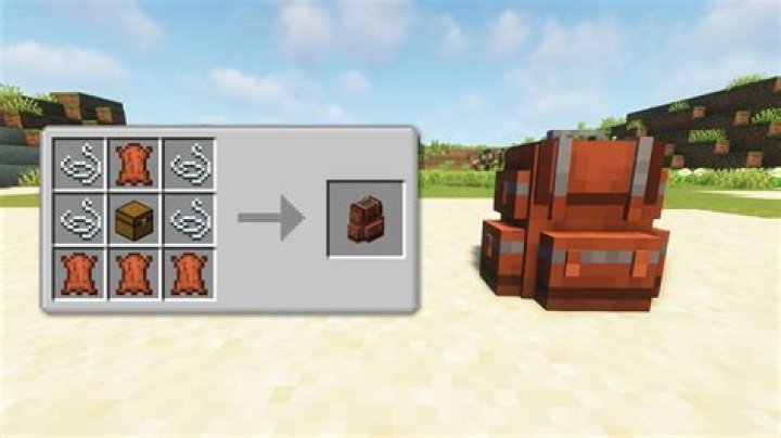 How to make a backpack in vanilla minecraft