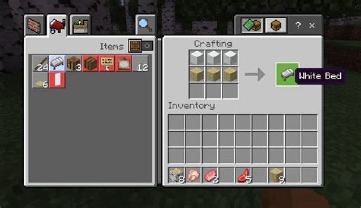 How to make a bed in minecraft pc