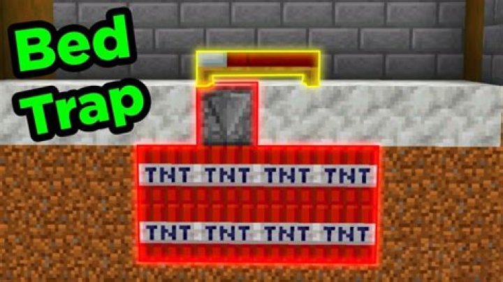 How to make a bed trap in minecraft