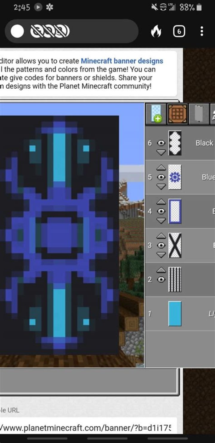 How to make a blue banner in minecraft