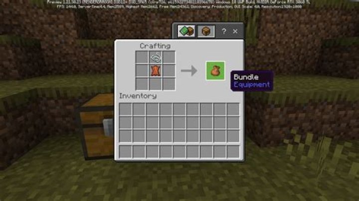 How to make a bundle in minecraft bedrock