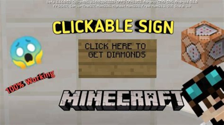 How to make a clickable sign in minecraft