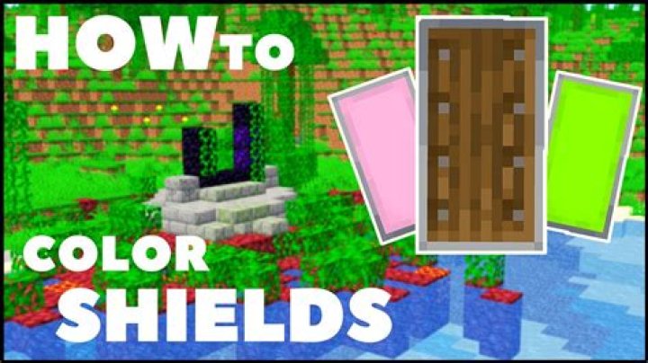 How to make a colored shield in minecraft