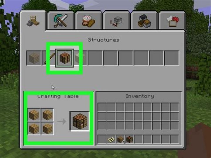 How to make a crafting table in minecraft